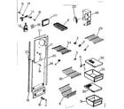 Kenmore 2537610213 shelving, supports and air handling parts diagram