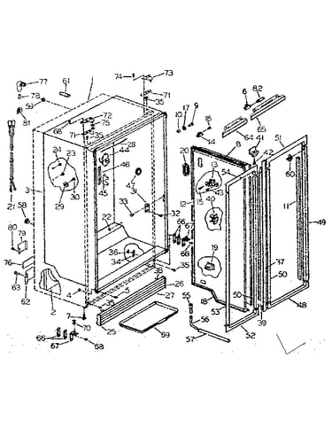 Cabinet liner & divider parts