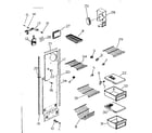 Kenmore 2537630211 shelving, supports & air handling diagram