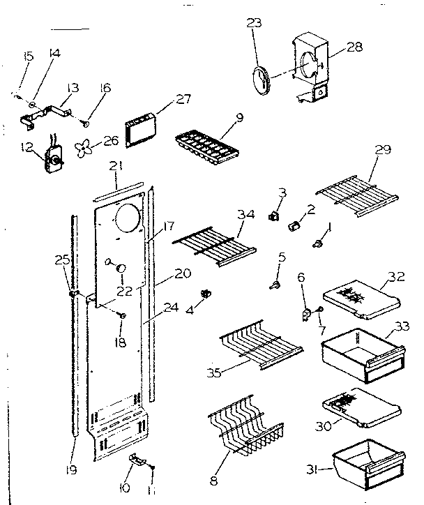 Shelving, supports & air handling