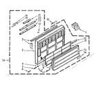 Kenmore 10673510 cabinet front parts diagram