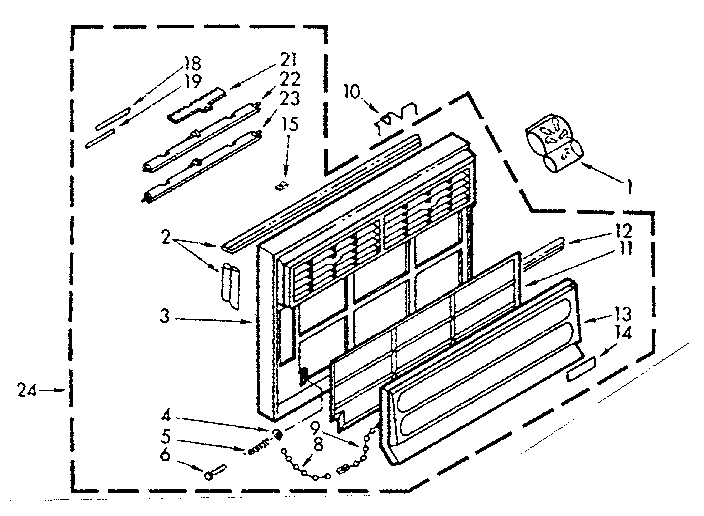 Cabinet front parts