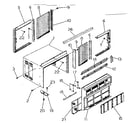 Kenmore 25373140 cabinet and front parts diagram