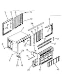 Cabinet and front parts