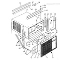 Kenmore 25373540 cabinet and front diagram