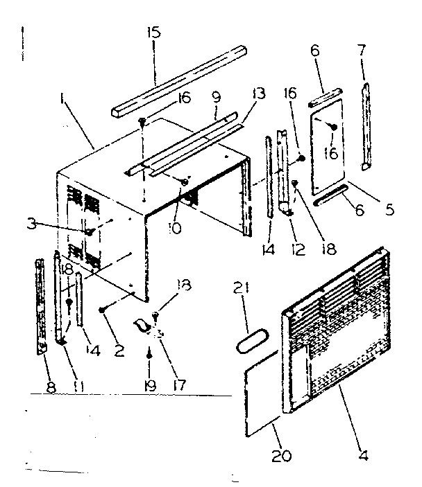 Cabinet and front