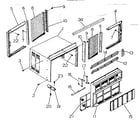 Kenmore 25373690 cabinet and front diagram
