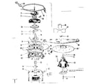 Kenmore 587720211 motor, heater, & spray arm details diagram