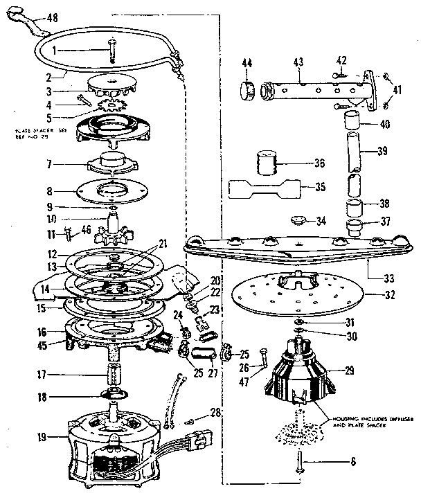 MOTOR, HEATER, & SPRAY ARM DETAILS