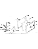 Compartment and oven door assembly