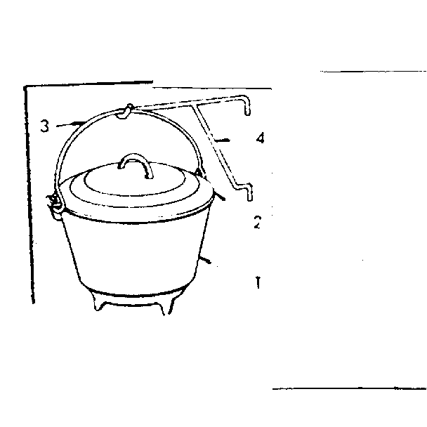 Boston bean pot with crane hook - no. 42-84025