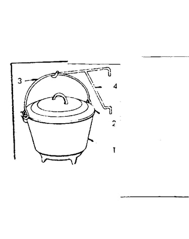 Boston bean pot with crane hook - no. 42-84025