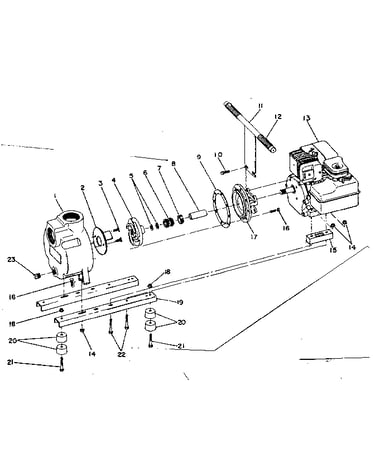 Self-priming w/gas engine