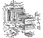 Kenmore 1037886635 lower oven and burner section diagram