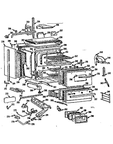 Lower oven and burner section