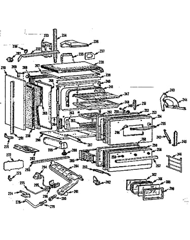 Lower oven and burner section