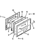 Lower oven door section