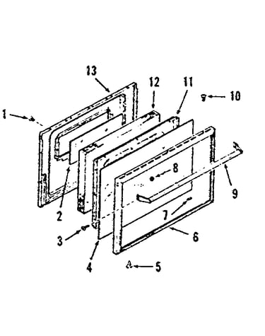 Lower oven door section