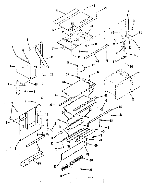 Upper oven pedestal section