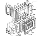 Kenmore 9116878310 microwave door parts diagram