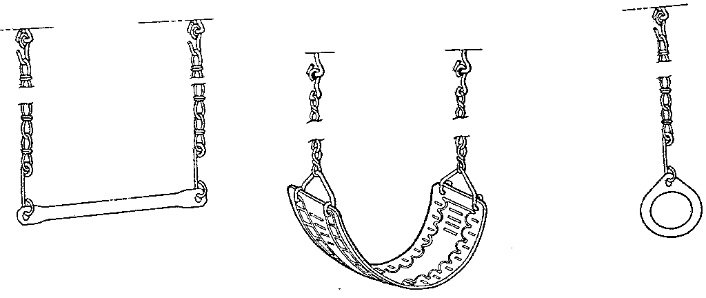 Trapeze bar, swing, & gym bar assemblies