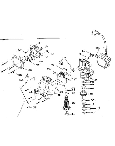 Motor & switch assembly no. 501562-1