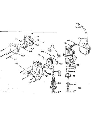 Motor & switch assembly no. 501562-2