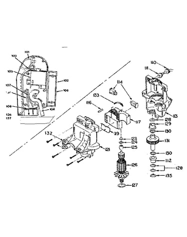 Motor & switch assembly no. 501693-1