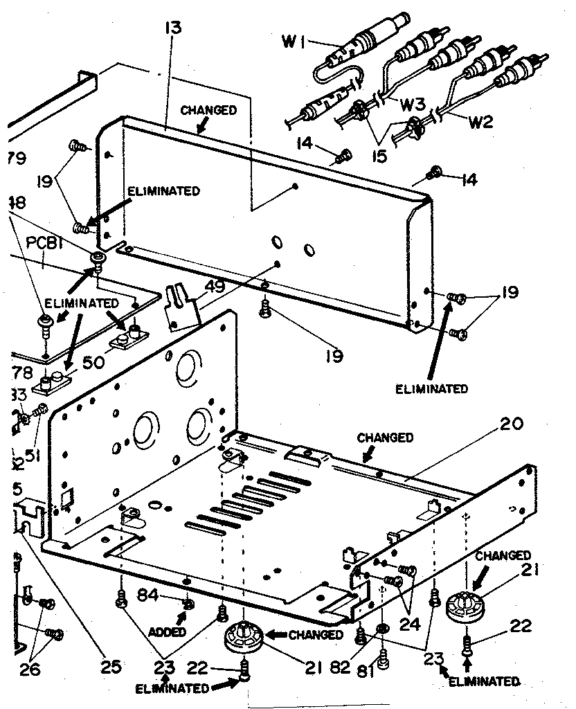 Bottom lid and rear chassis assembly