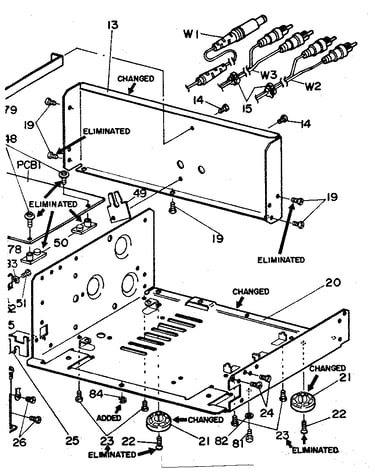 Bottom lid and rear chassis assembly