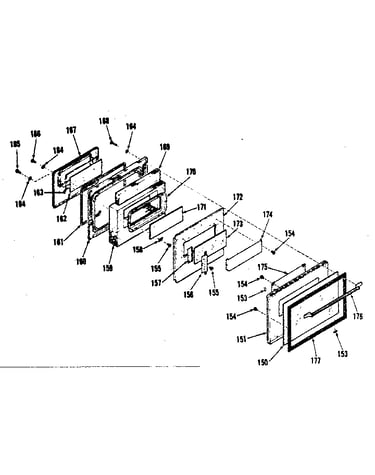Oven door section