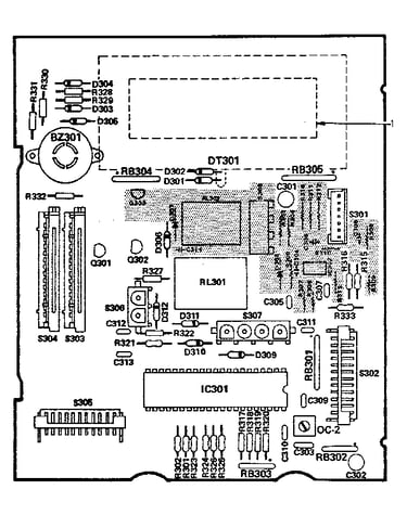 Power and control circuit board, low oven