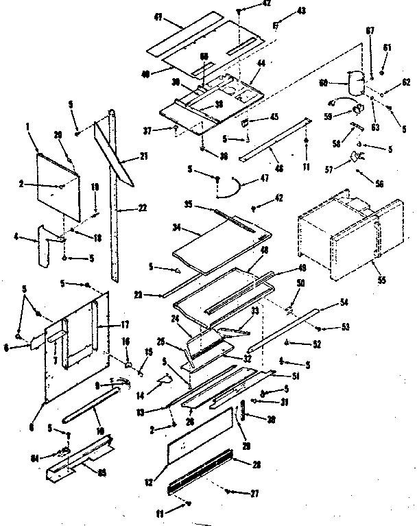 Oven door section