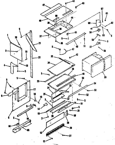 Oven door section