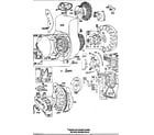 Craftsman 500130200 flywheel assembly and blower housing diagram