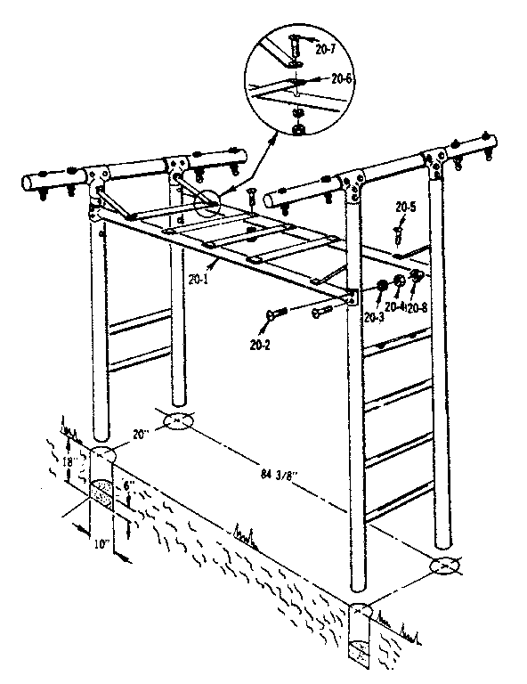 T frame assembly no. 301