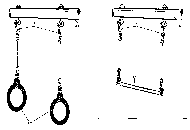 GYM RING ASSEMBLY TRAPEZE ASSEMBLY