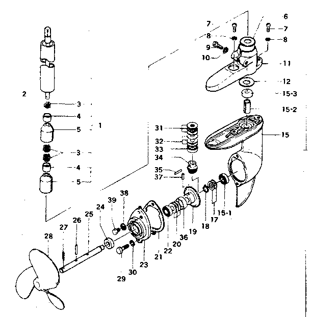 Drive shaft pipe & gear case