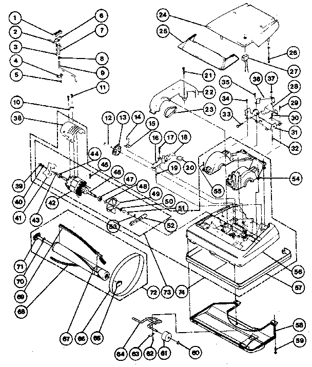Nozzle and motor assembly
