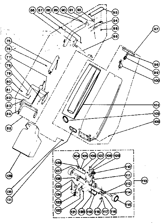 Handle and bag housing