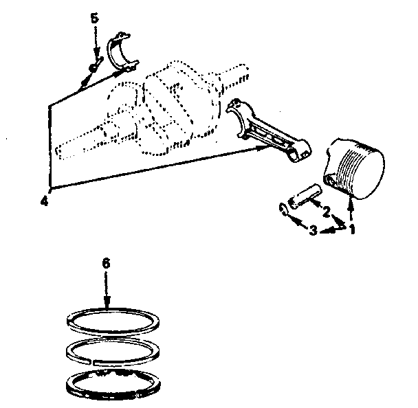 Piston and connecting rod