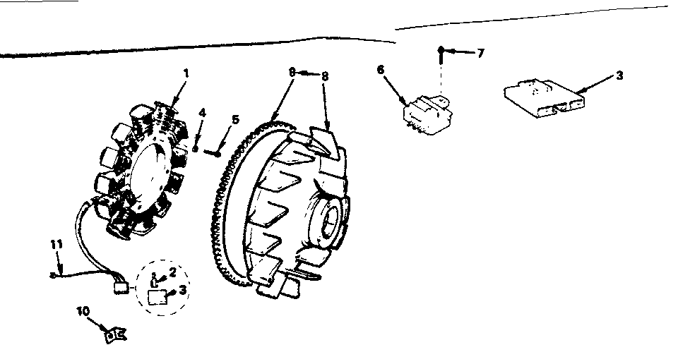 Flywheel alternator - 15 ampere
