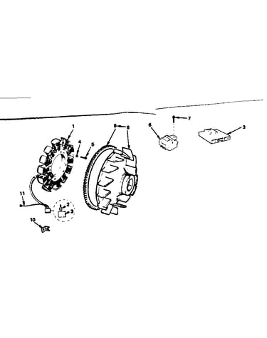 Flywheel alternator - 15 ampere