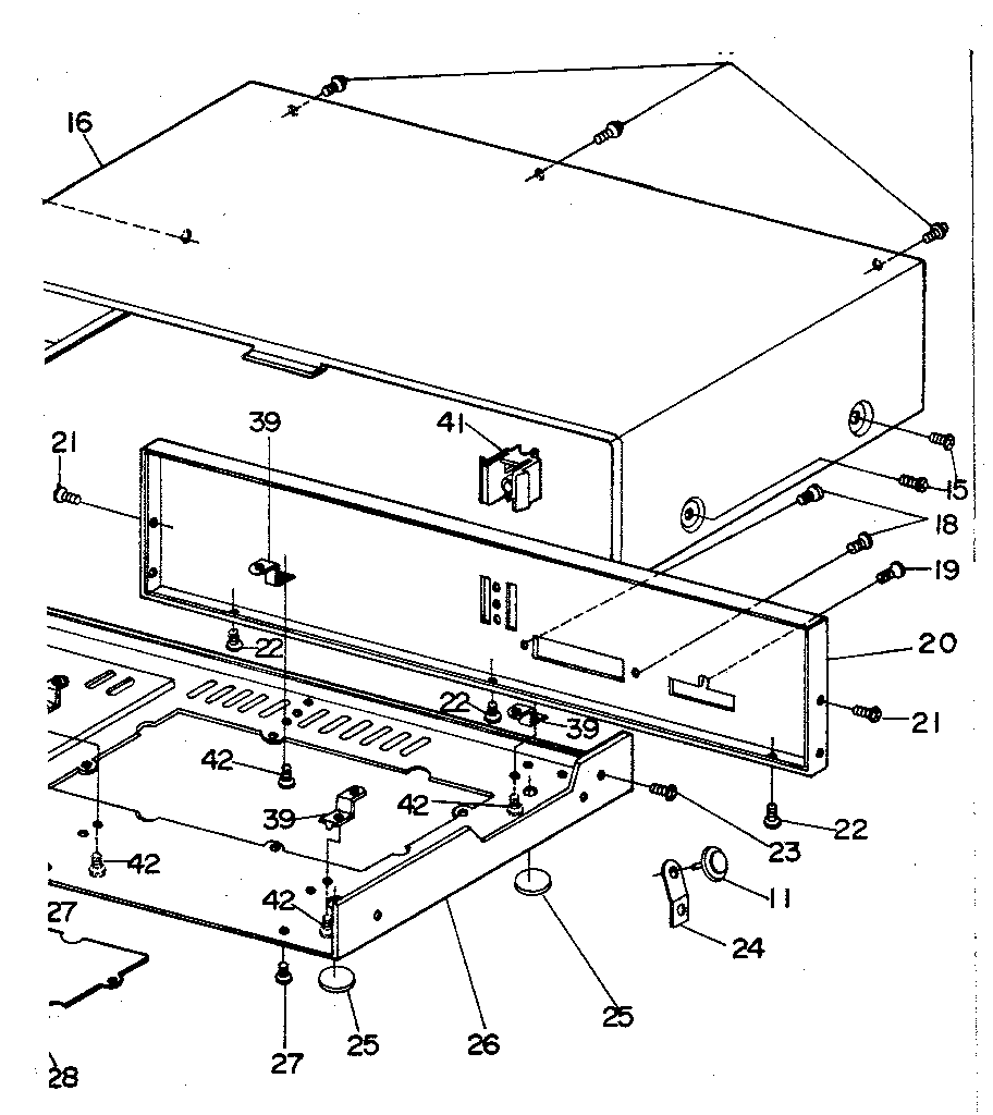 Top cover and rear chassis
