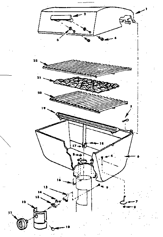 GRILL AND BURNER SECTION