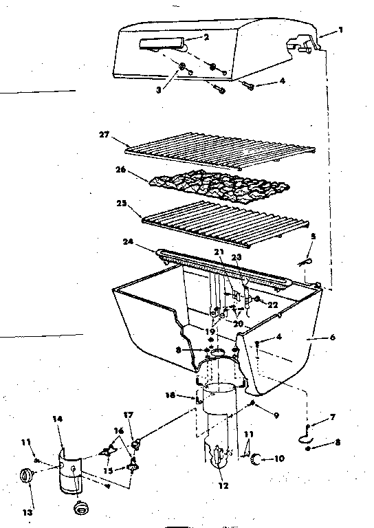 GRILL AND BURNER SECTION