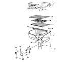 Kenmore 2582318271 grill and burner section diagram