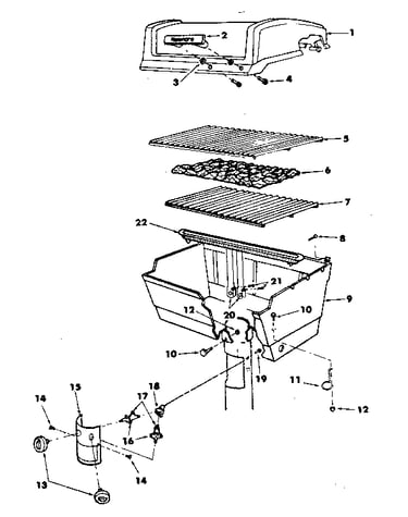 Grill and burner section