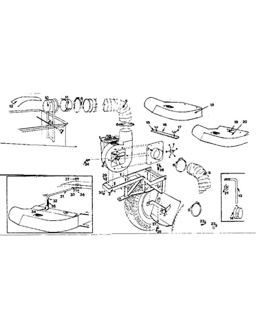 Blower / engine and muffler