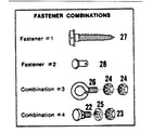 Sears 69660857 fastener combinations diagram